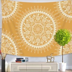 Wall Art - đź’•NEW Tapestry Yellow Mandalađź’• Wall Art - đź’•NEW Tapestry Yellow Mandalađź’•